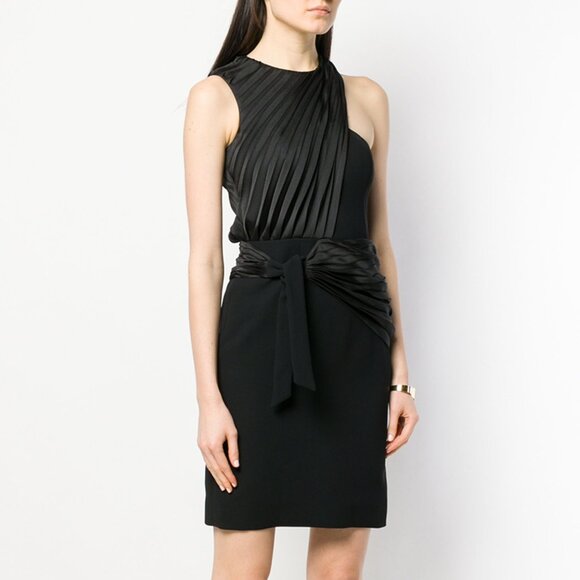Victoria Victoria Beckham PS/19 Black Pleated Mini Dress - Picture 1 of 16